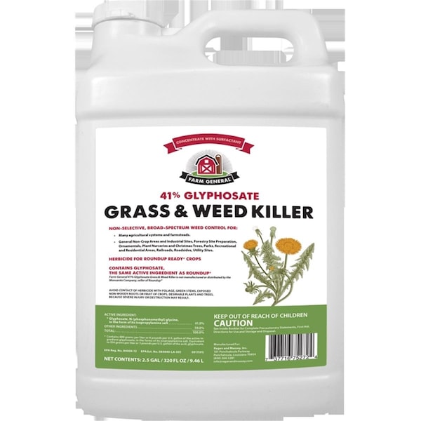 Ragan & Massey Ragan & Massey 251859 Farm General 2.5 gal 41 Percent Glyphosate Grass & Weed Killer 251859 - main